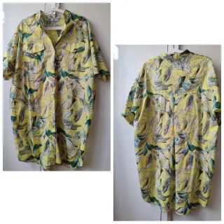 Zara camicia fantasia foglie tg L