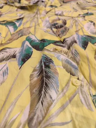 Zara camicia fantasia foglie tg L