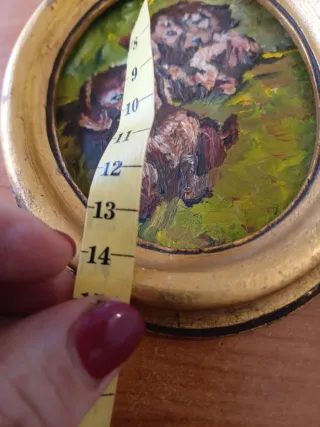 Lotto 4 Quadri Vintage Dipinti a Mano