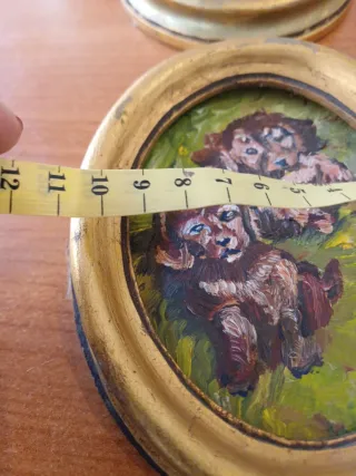 Lotto 4 Quadri Vintage Dipinti a Mano