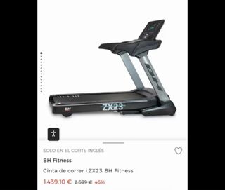 Cinta de correr BH Fitness ZX23 seminueva