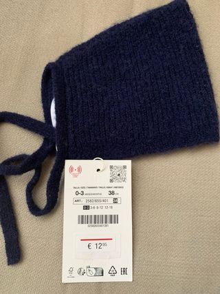 Capota bebé Zara azul marino