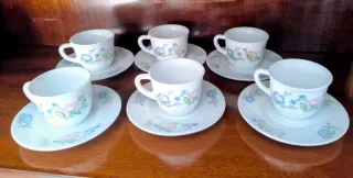 Juego 6 tazas café + platos Armonía