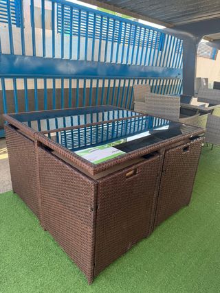 Conjunto Terraza 8 Plazas Ahorra Espacio