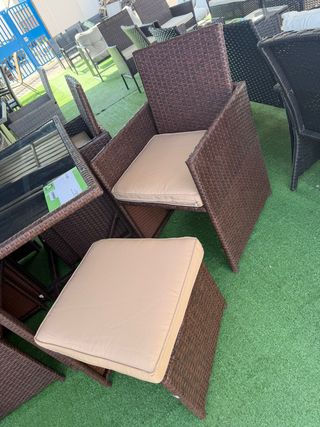 Conjunto Terraza 8 Plazas Ahorra Espacio