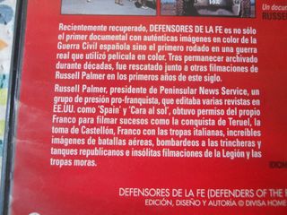 DVD DOCUMENTAL DEFENSORES DE LA FE,RUSSELL PALMER