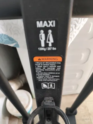 Elíptica negra y blanca decathlon
