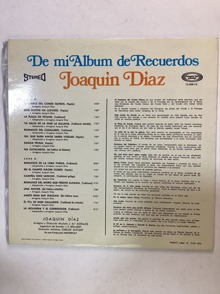 Joaquín Díaz De mi Álbum de Recuerdos LP