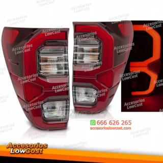 FAROS TRASEROS LED PARA TOYOTA HILUX 16-20 ROJA