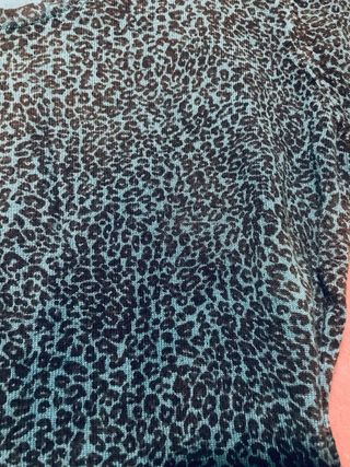 Suéter Animal Print Teal y Negro