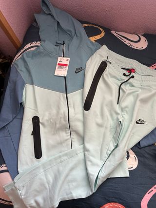 Conjunto Chándal Nike Tech Azul/Verde