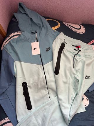 Conjunto Chándal Nike Tech Azul/Verde