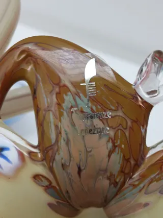 Portacandele in vetro di Murano