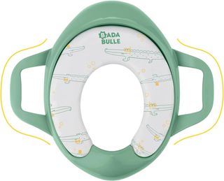 Badabulle Reductor de WC confort con asas, Verde