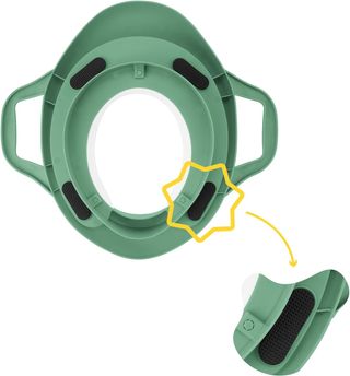 Badabulle Reductor de WC confort con asas, Verde