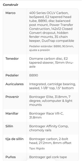 Bicicleta Trek Domane S 5 Carbono