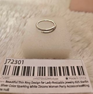 Anello Argento 925 Zirconi Regolabile