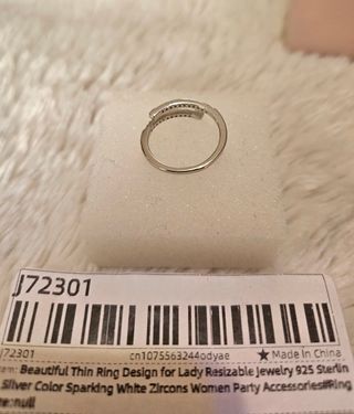 Anello Argento 925 Zirconi Regolabile