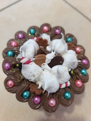 Portagioie a forma di torta tondo, handmade