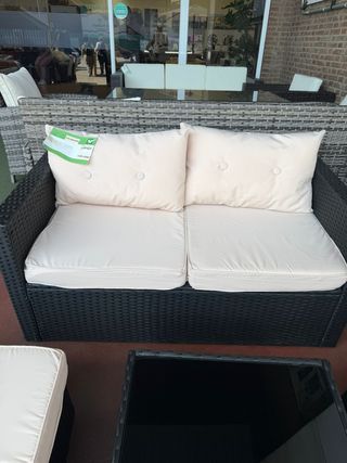 Conjunto Terraza Mimbre y Cristal