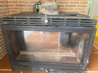 Casete chimenea leña metal