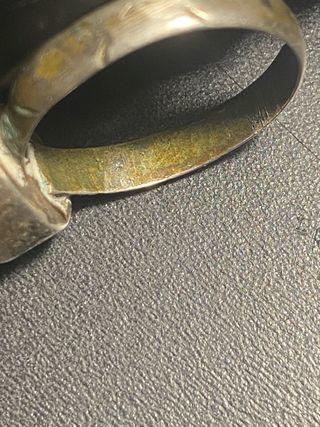 Anillo Plata Antiguo Piedra Roja