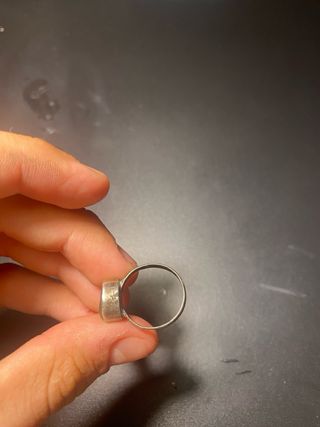 Anillo Plata Antiguo Piedra Roja