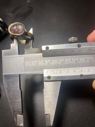 Anillo Plata Antiguo Piedra Roja