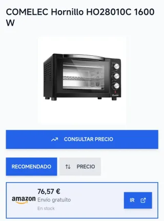 Horno Eléctrico Comelec HO 28010 C