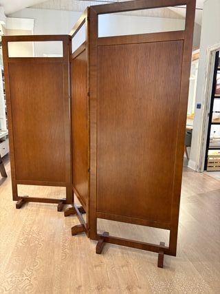 Biombo separador de ambientes madera