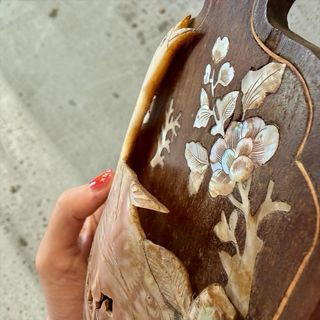 Antico porta ventaglio madreperla 1880