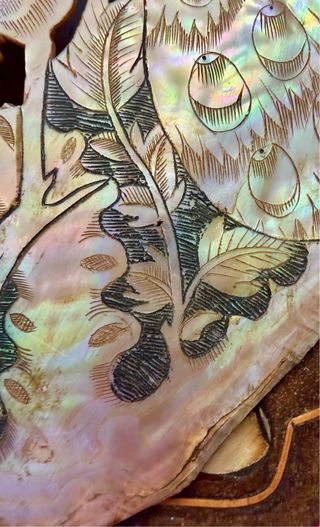 Antico porta ventaglio madreperla 1880