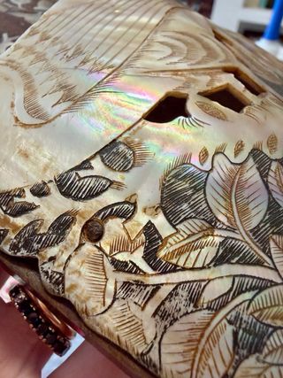 Antico porta ventaglio madreperla 1880