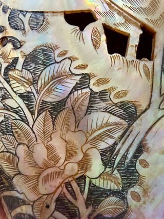 Antico porta ventaglio madreperla 1880