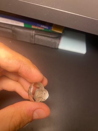 Anillo Plata Vintage Piedra Ámbar