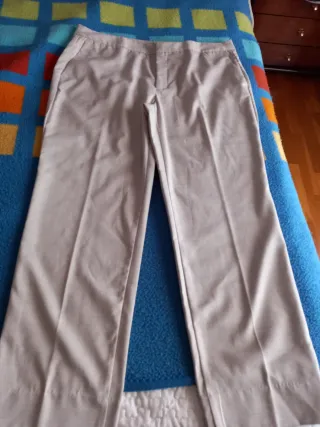 Pantalón Zara Beige Mujer