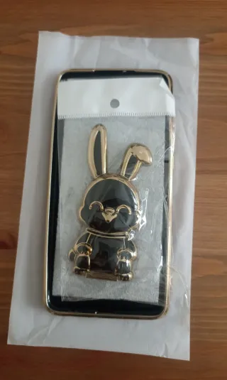 Capa Huawei P30 com Detalhe Dourado + Suporte.