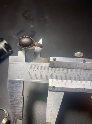 Anillo Plata Antigua Piedra Morada