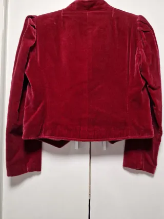 Traje Vintage Terciopelo granate.