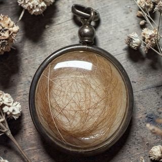 Gioiello lutto vittoriano argento capelli