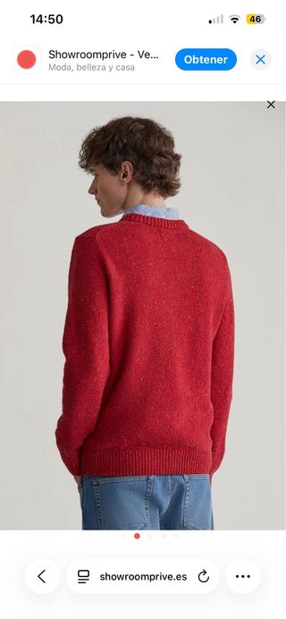 Jersey GANT lana rojo jaspeado XL