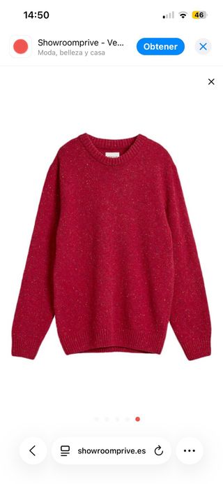 Jersey GANT lana rojo jaspeado XL