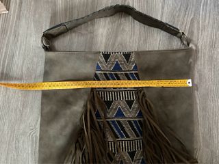 Bolso Tantrend flecos marrón multicolor