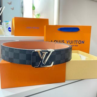 Cintura Louis Vuitton Premium Nero/Grigio
