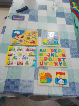Lote Puzzles Infantiles Madera
