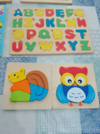 Lote Puzzles Infantiles Madera