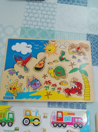 Lote Puzzles Infantiles Madera