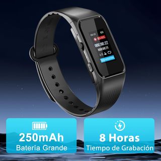 128GB Grabadora de Voz Portátil, 1536-32Kbps Graba