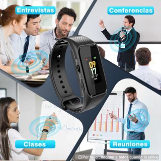 128GB Grabadora de Voz Portátil, 1536-32Kbps Graba