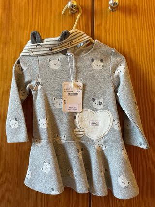 Conjunto Mayoral niña: vestido, turbante y leotard